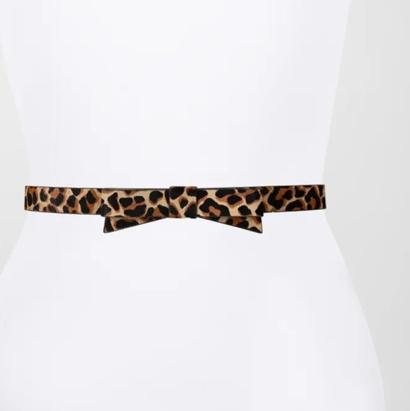 Kate Spade Leopard Print Bow Belt Size M